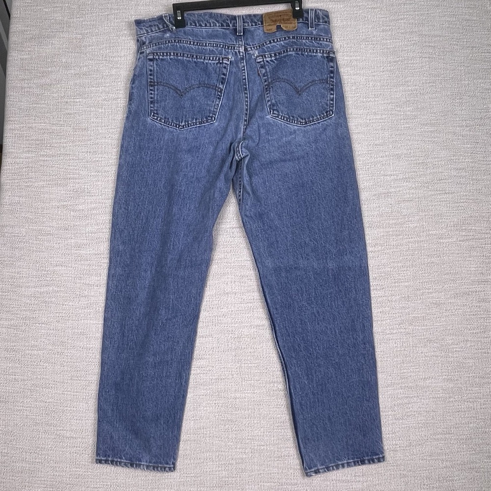90s Levi's 550 (36x30) Mens Jeans Relaxed Fit Tapered Distressed 550-4891 USA - Picture 3 of 10